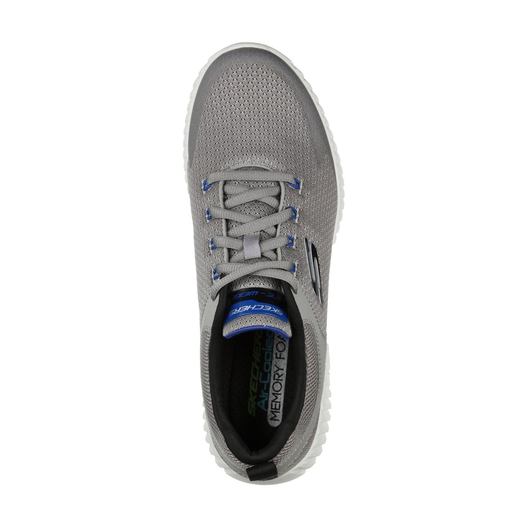 Men's Wide Fit Skechers 232212 Elite Flex Prime Take Over Sports Trainers in Light Grey/Black - Image 5