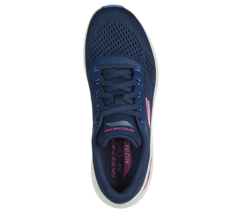 Women's Wide Fit Skechers 150051 Arch Fit 2.0 Big League Trainers in Black - Image 11