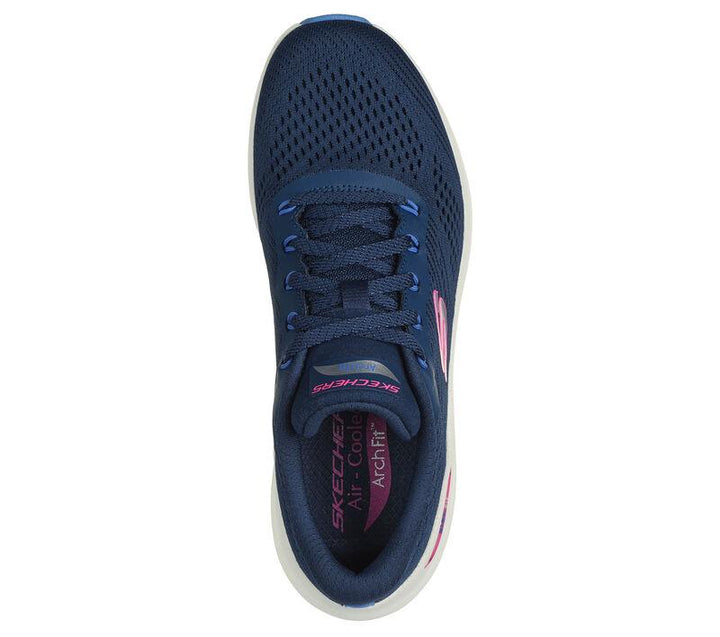 Women's Wide Fit Skechers 150051 Arch Fit 2.0 Big League Trainers in Black - Image 1