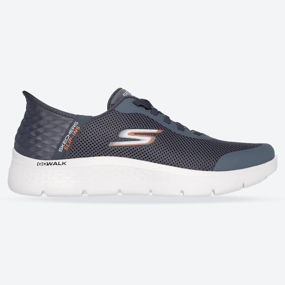 Men's Wide Fit Skechers Slip-ins 216324WW Go Walk Flex Trainers in Grey - Image 1