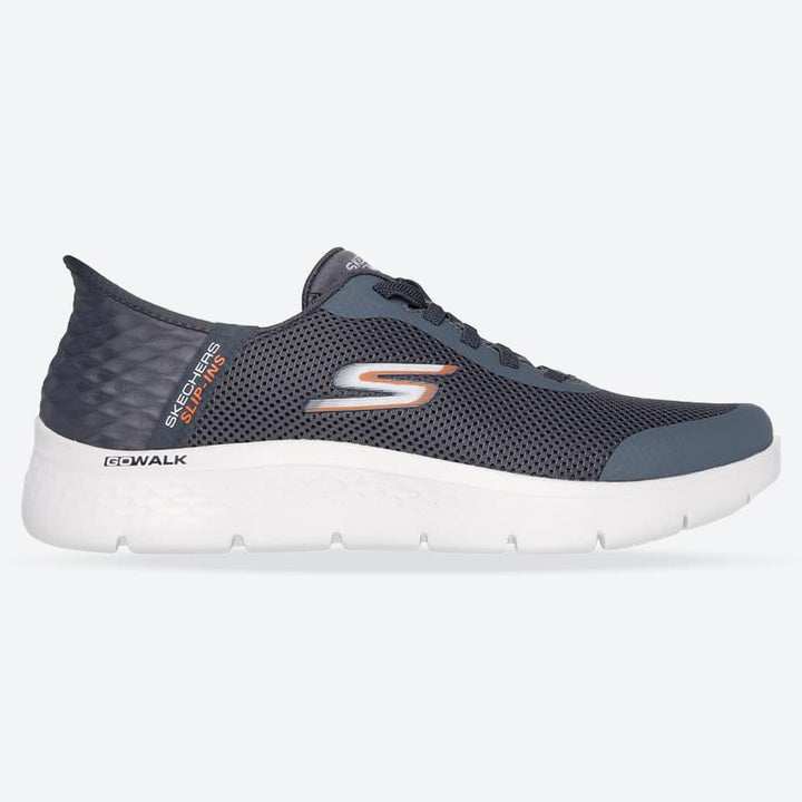 Men's Wide Fit Skechers Slip-ins 216324WW Go Walk Flex Trainers in Grey - Image 1