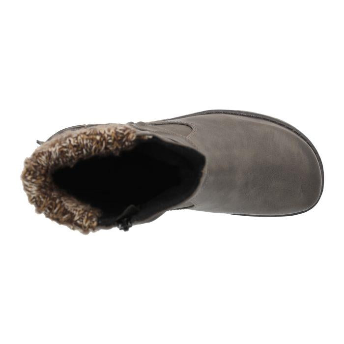 Women's Wide Fit DB Mink Boots in Black Synthetic - Image 8