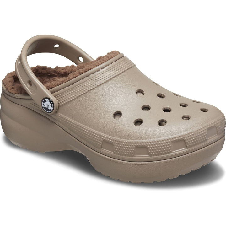 Women's Crocs 207938 Classic Platform Lined Clog Sandals in Black - Image 1