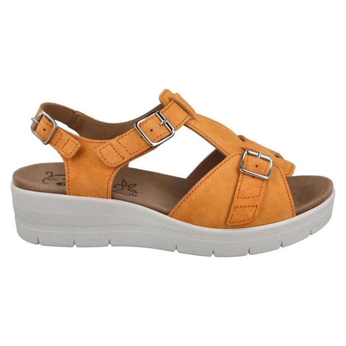 Women's Wide Fit DB Francesca Sandals in Blue Nubuck - Image 1