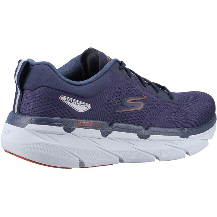 Men's Wide Fit Skechers 220068 Max Cushioning Premier Perspective Trainers in Navy/Orange - Image 1