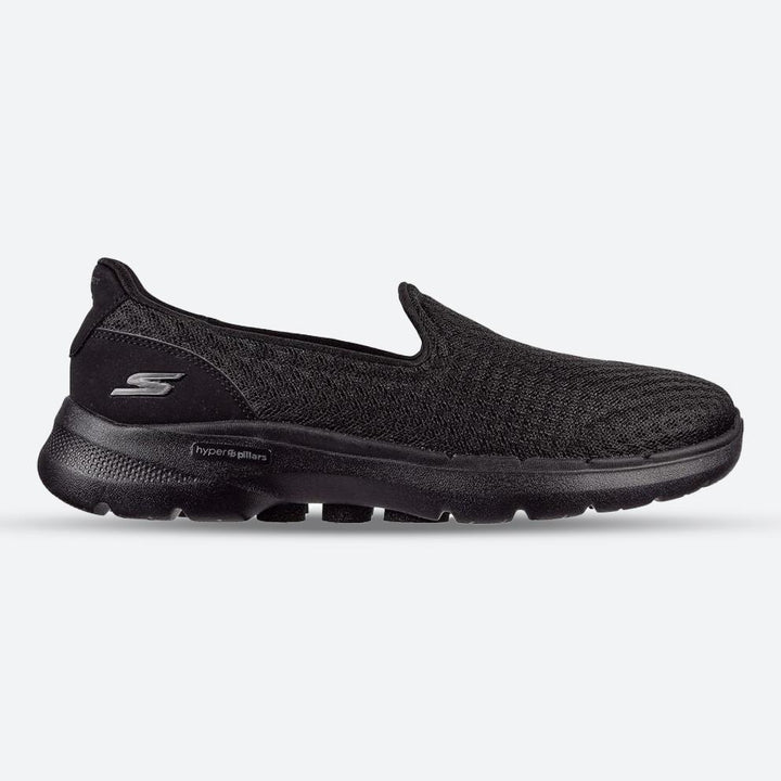 Womens Wide Fit Skechers 124508W Go Walk Trainers in Black - Image 1