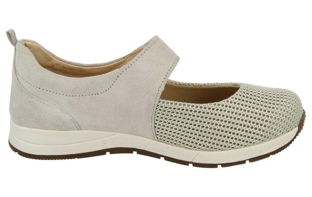 Womens Wide Fit DB Hawaii Canvas Shoes in Sky Blue Suede / Mesh - Image 12