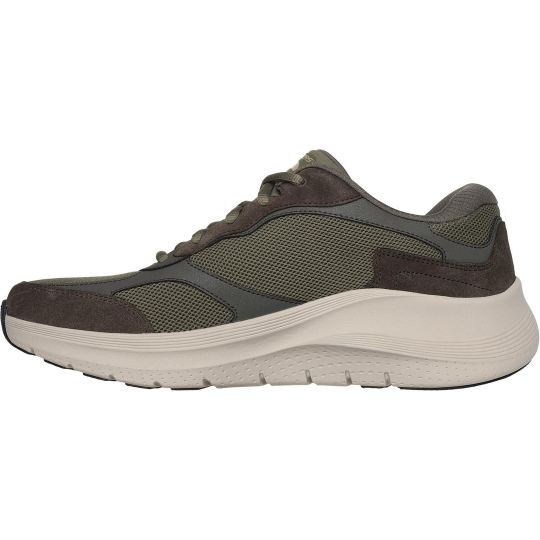 Men's Wide Fit 232702 Skechers Arch Fit 2.0 The Keep Walking Trainers in Olive - Image 11
