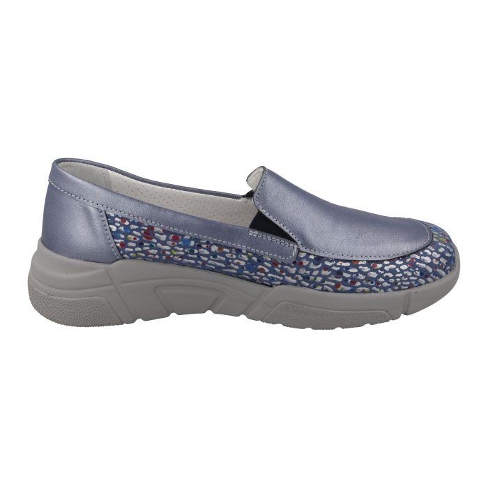Women's Wide Fit DB Beetle Loafer Shoes in Sky Blue - Image 1