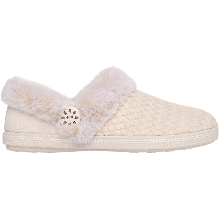 Women's Wide Fit Skechers 169041 Cozy Campfire Frosty Promise Slippers in Black - Image 1