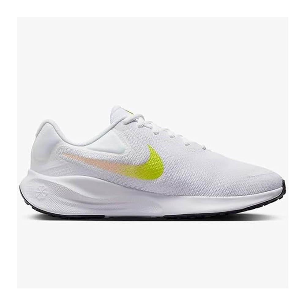 Women's Wide Fit Nike FZ6829-103 Revolution 7 Running Trainers in White - Image 2