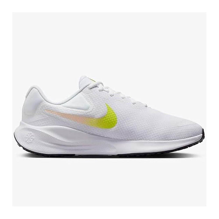 Women's Wide Fit Nike FZ6829-103 Revolution 7 Running Trainers in White - Image 1