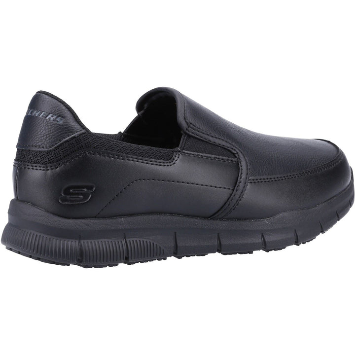 Women's Wide Fit Skechers 77236EC Nampa Annod Occupational Trainers in Black - Image 1