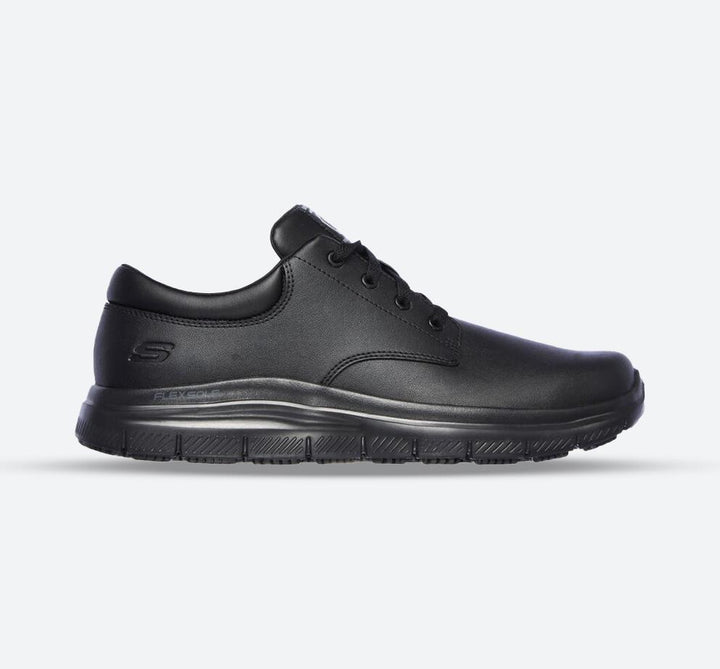 Mens Wide Fit Skechers Work Flex Advantage 77513 Work Rf fourche Sr Shoes in Black - Image 1