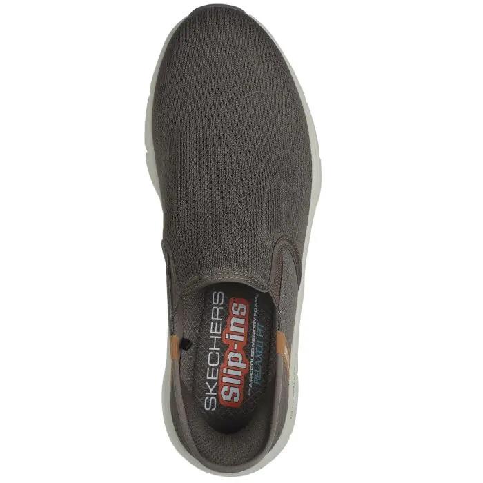 Men's Relaxed Fit Skechers 232463 Slip-ins D'lux Walker Trainers in Brown - Image 1