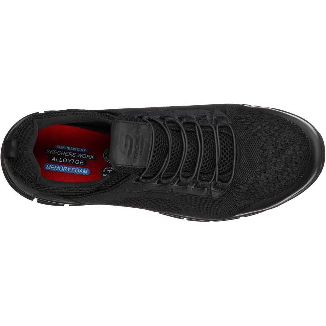 Men's Wide Fit Skechers 200013EC Synergy Omat Safety Trainers in Black - Image 5