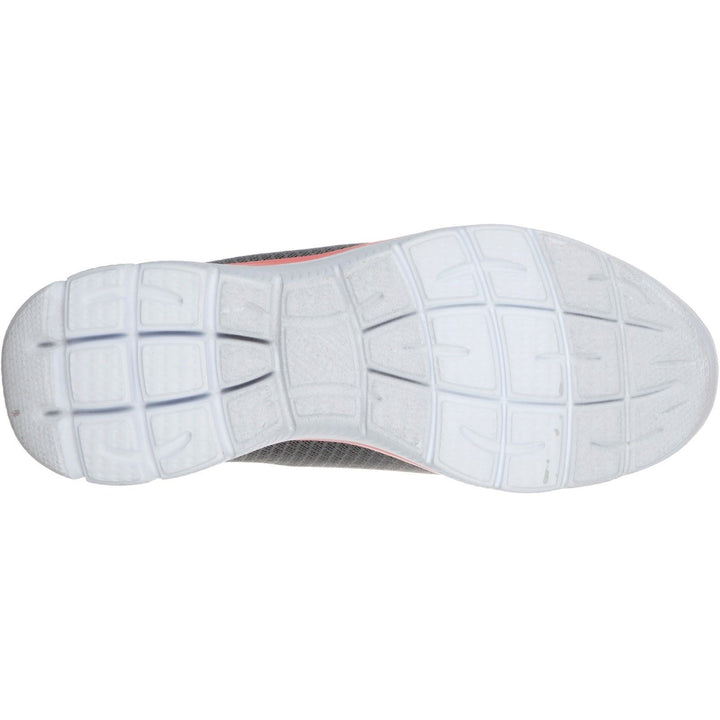 Women's Wide Fit Skechers 12980 Summits Slip On Sports Trainers - Grey/Pink in Grey/Pink - Image 1