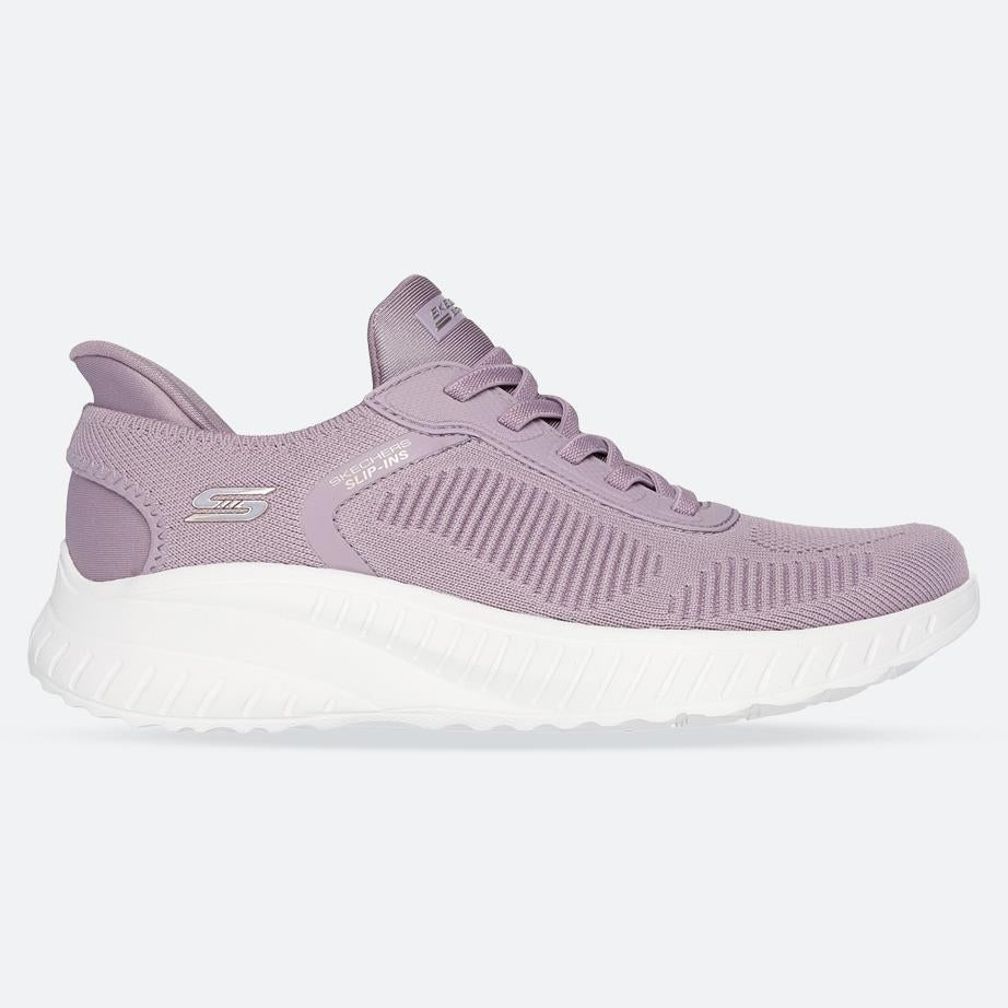 Women's Wide Fit Skechers 117497W Slip-ins Sport Squad Chaos Trainers in Lavender - Image 1