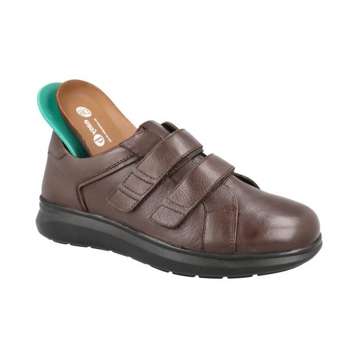 Men's Wide Fit DB Hugo Shoes in Black Leather - Image 1