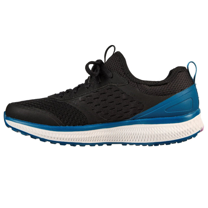 Women's Wide Fit Skechers 128276 Go Run Consistent Vivid Trainers - Black in Black - Image 1