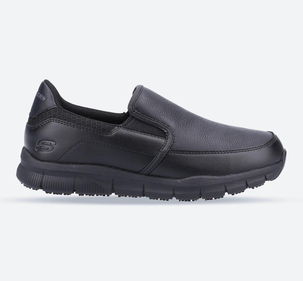 Women's Wide Fit Skechers 77236EC Nampa Annod Occupational Trainers in Black - Image 1