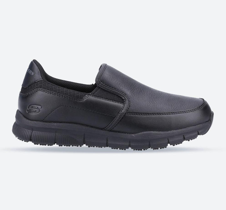 Women's Wide Fit Skechers 77236EC Nampa Annod Occupational Trainers in Black - Image 1