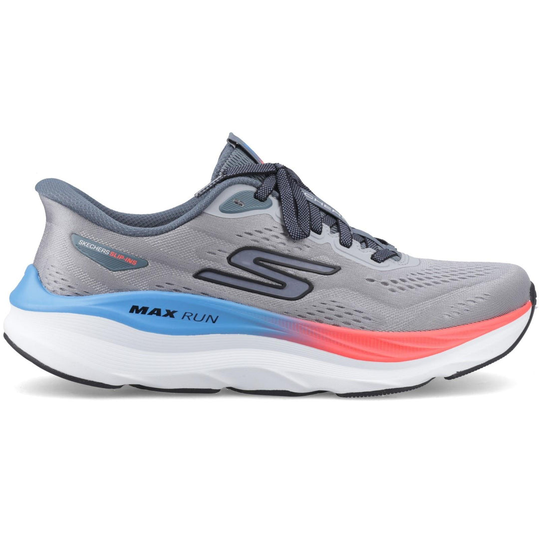 Men's Wide Fit Skechers 221000 Slip-ins Max Run Trainers in Grey/Multi - Image 3