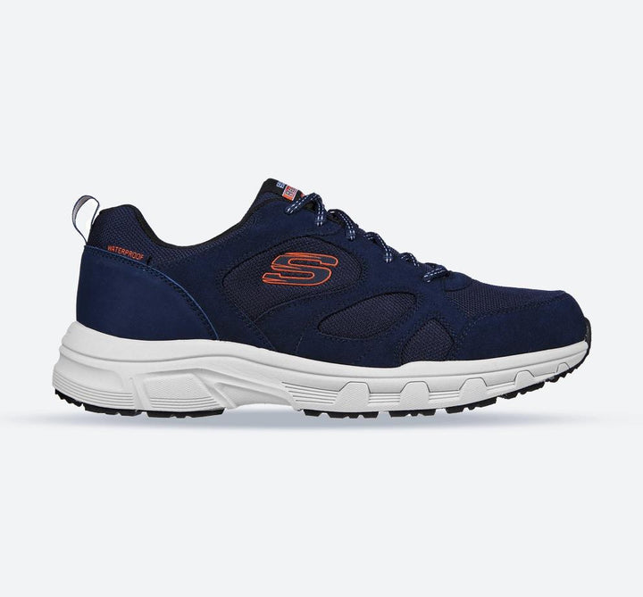 Men's Wide Fit Skechers 237348 Oak Canyon Sunfair Trekking Low Cut Trainers - Navy/Orange in Navy/Orange - Image 1
