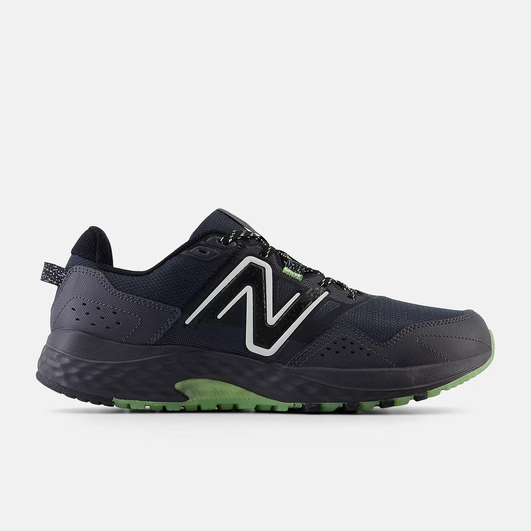 Men's Wide Fit New Balance MT410GK8 Trail Running Trainers in Black - Image 2