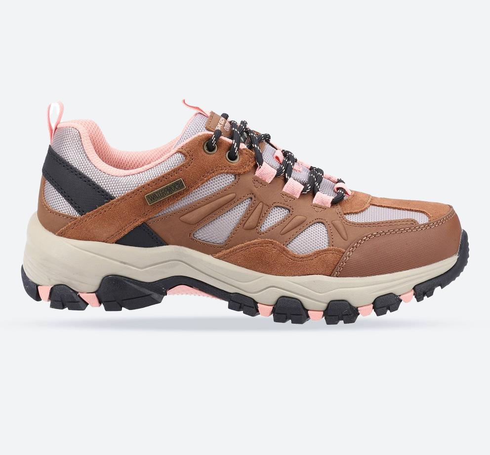 Women's Wide Fit Skechers SK167003 Selmen West Highland Hiking Trainers - Brown/Tan in Brown/Tan - Image 1