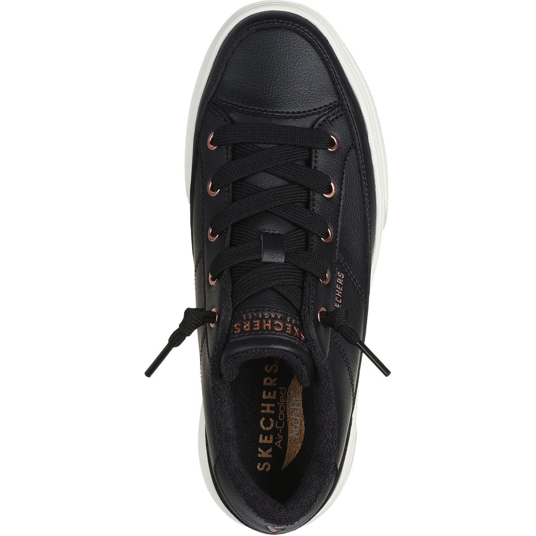 Women's Wide Fit Skechers 177189 Arch Fit Arcade On My Way Trainers in Black - Image 5