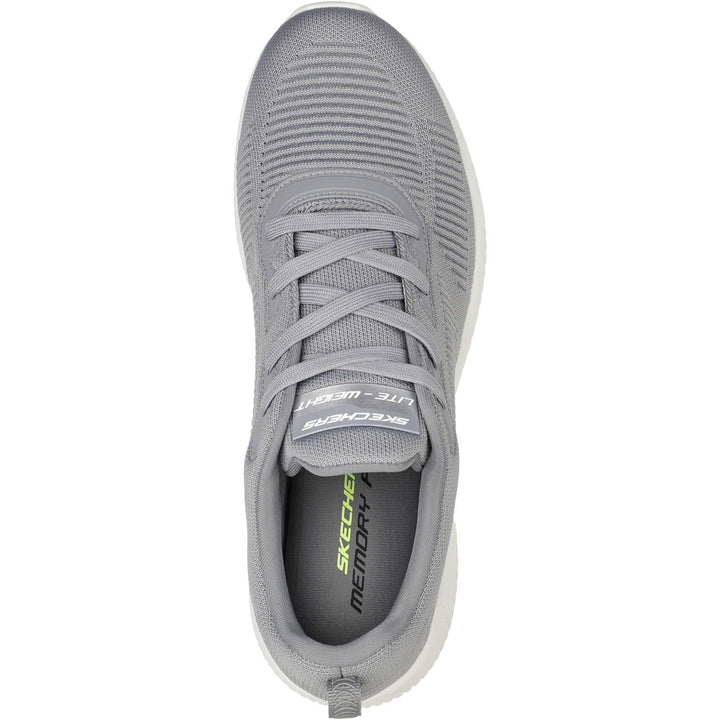 Mens Wide Fit Skechers 232290 Squad Trainers in Grey - Image 1