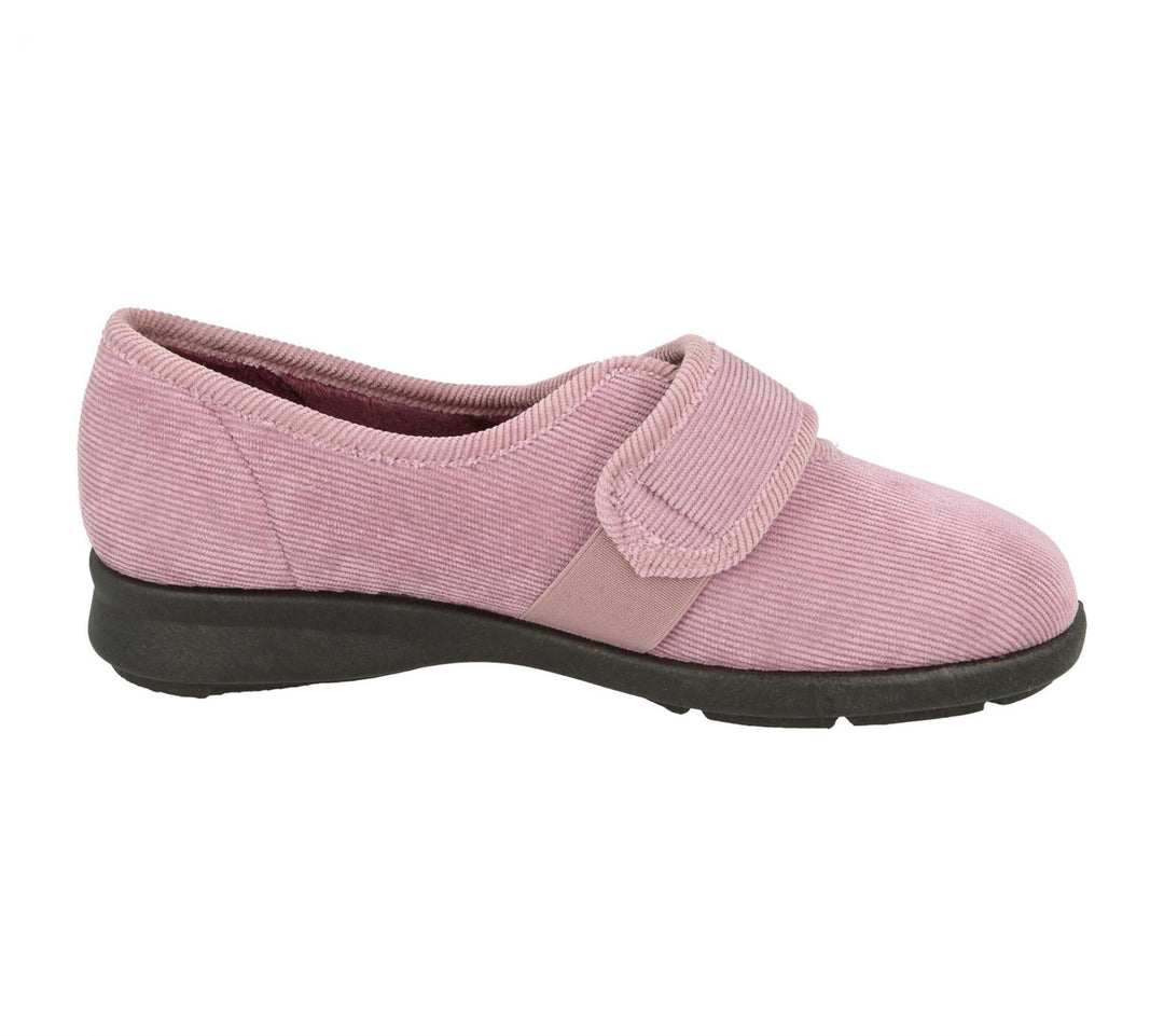 Womens Wide Fit DB Dallas Slippers in Denim Blue - Image 8