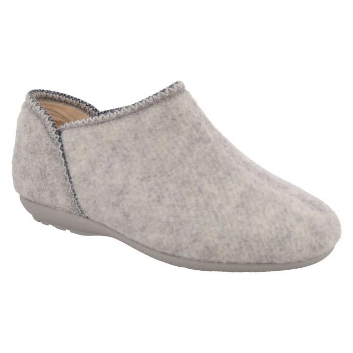 Women's Wide Fit DB Reedmace Ankle Slippers in Lilac Felt - Image 6