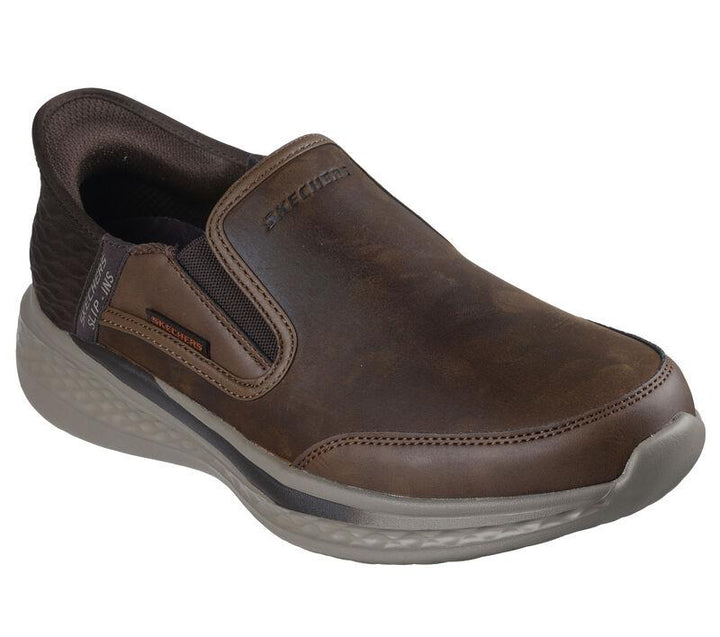 Men's Relaxed Fit Skechers 205237 Slip-ins Slade Cooper Trainers in Brown - Image 1