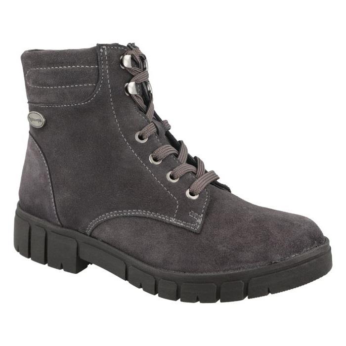 Women's Wide Fit DB Chirk Water Resistant Boots in Grey Suede - Image 2