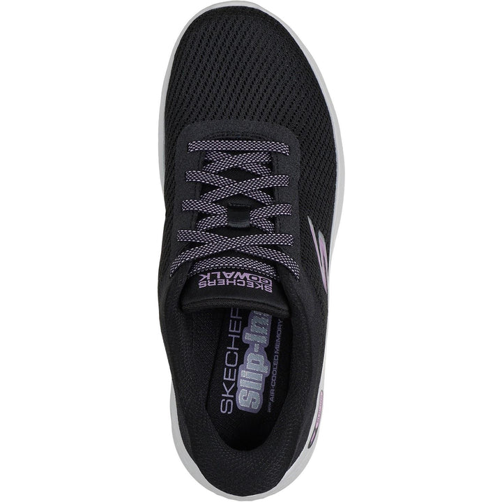 Women's Wide Fit Skechers 125516 Slip-ins Go Walk Flex Carla Trainers in Black - Image 1