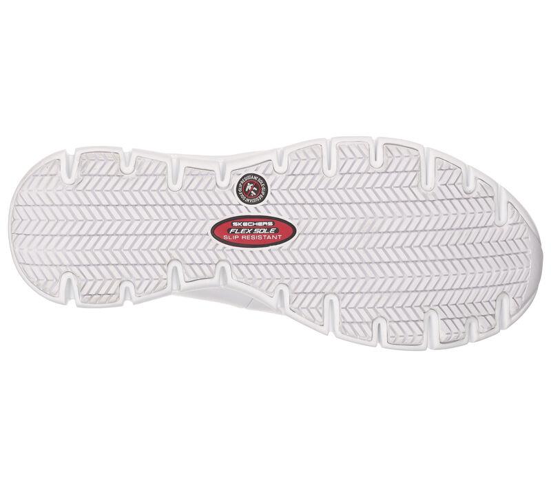 Women's Wide Fit Skechers 76536EC Work Relaxed Fit Sure Track Shoes in White - Image 6
