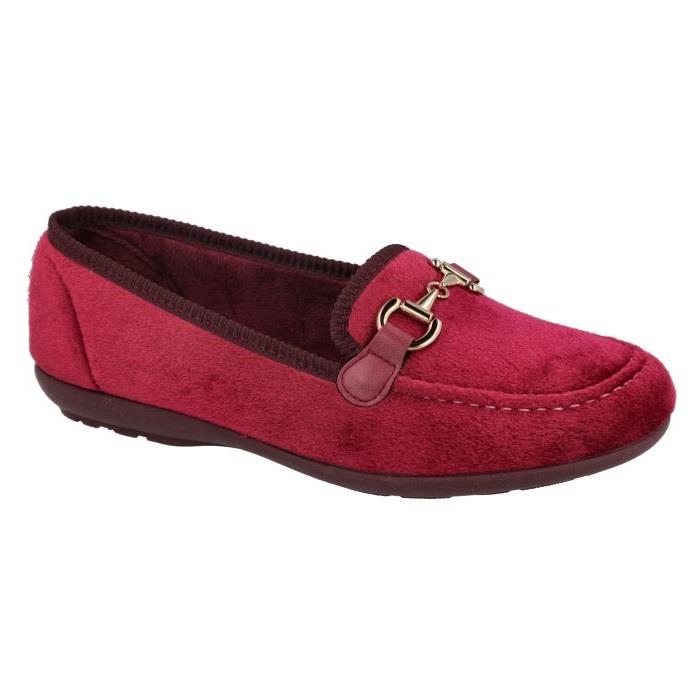 Womens Wide Fit DB Martha Slippers in Black - Image 11