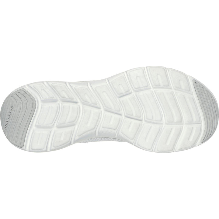 Womens Wide Fit Skechers 150206 Flex Appeal 5.0 Uptake Trainers in White/Silver - Image 1