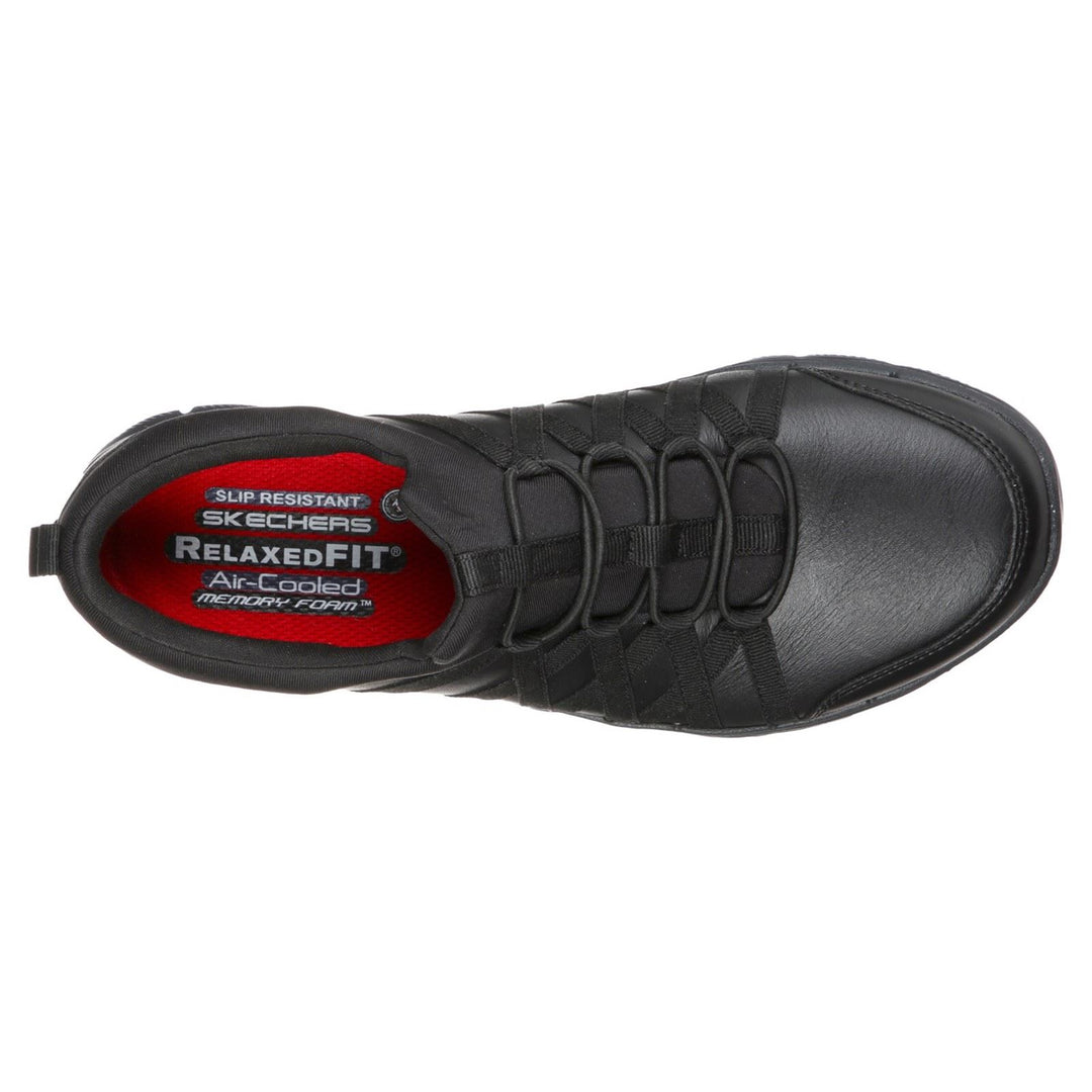 Women's Wide Fit Skechers 77283EC Ghenter Dagsby Occupational Trainers in Black - Image 4