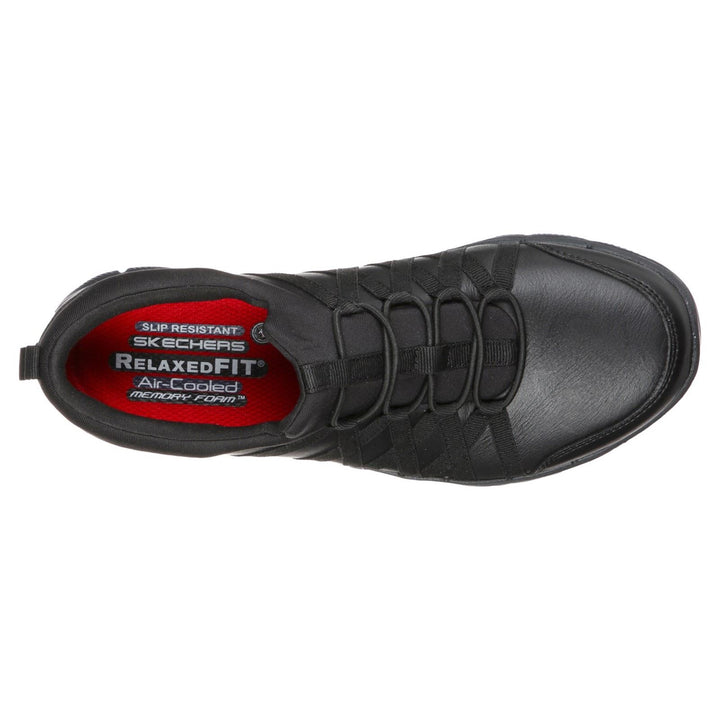 Women's Wide Fit Skechers 77283EC Ghenter Dagsby Occupational Trainers in Black - Image 1