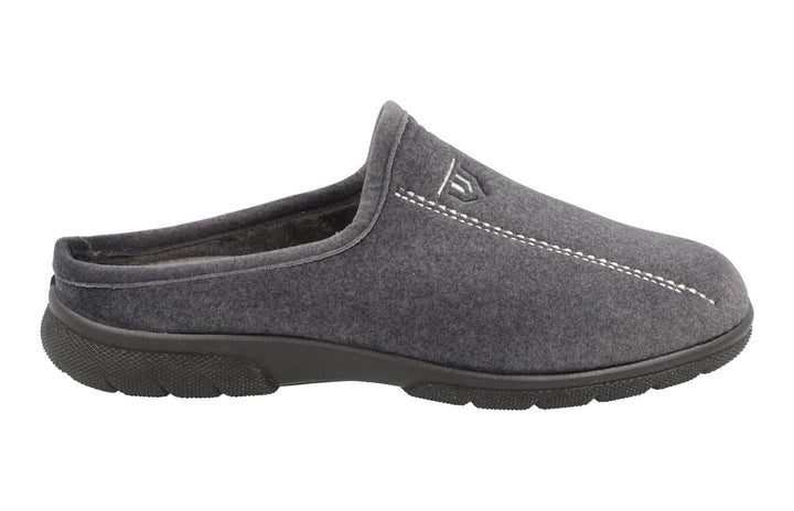 Men's Wide Fit DB Fred Mules in Grey - Image 1