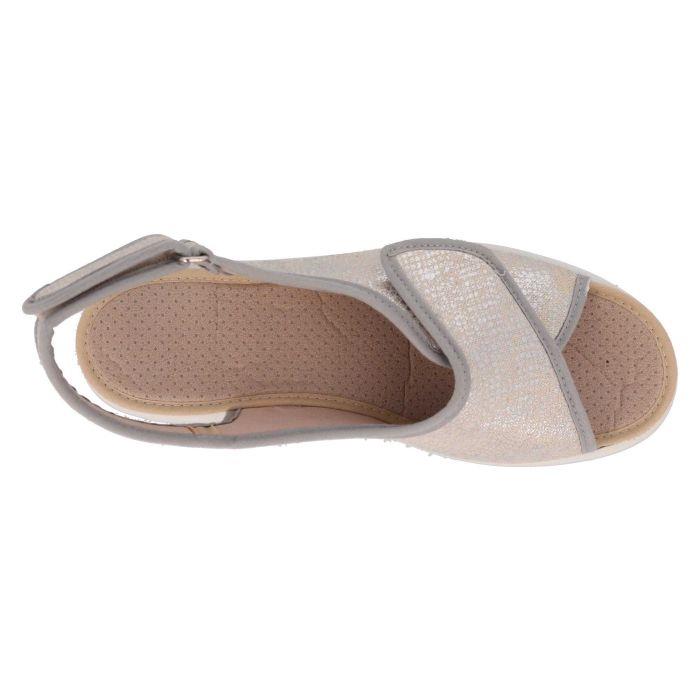 Women's Wide Fit DB Lobelia Sandals in Denim Blue Canvas - Image 9