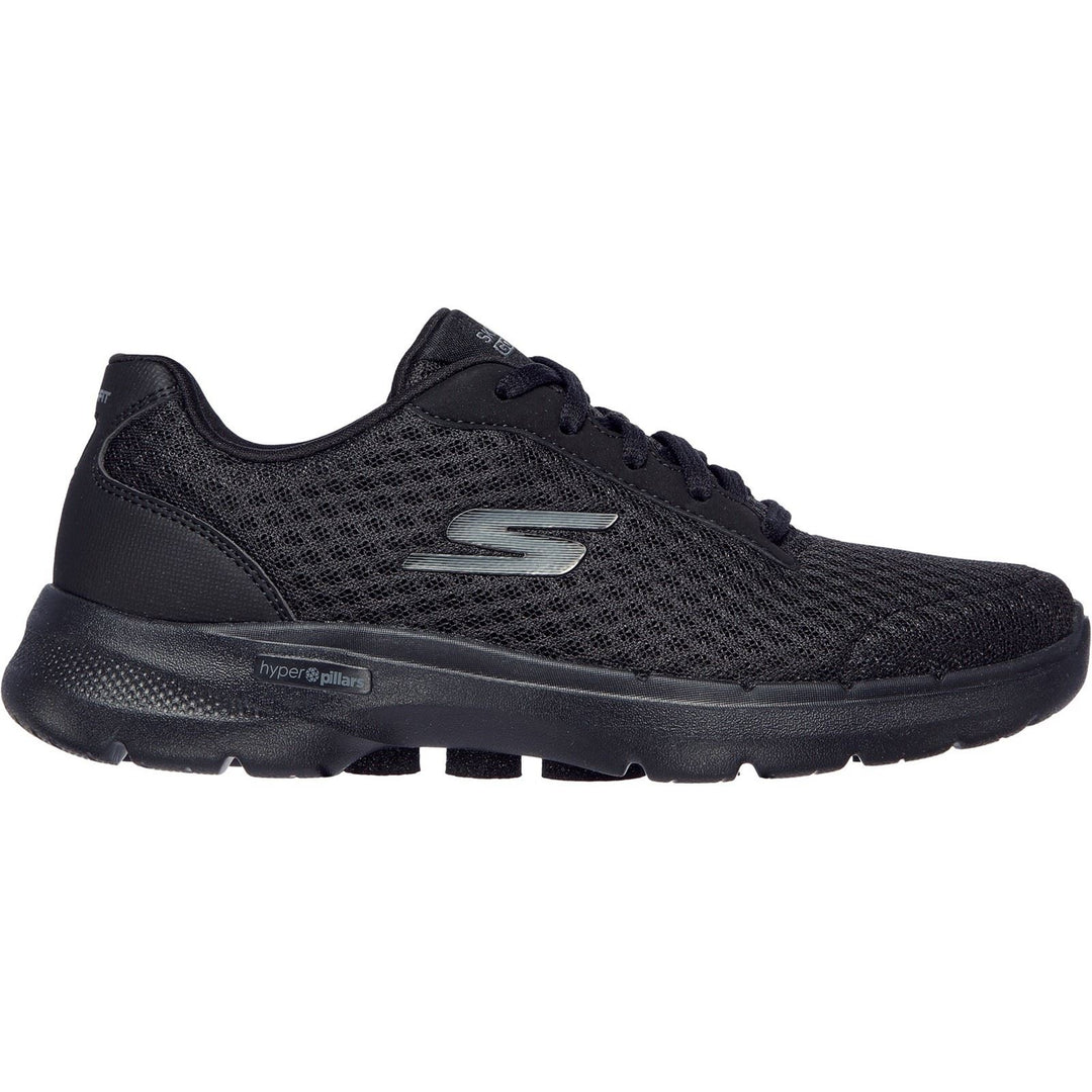 Women's Wide Fit Skechers 124514 Go Walk 6 Iconic Vision Trainers - Black in Black - Image 2