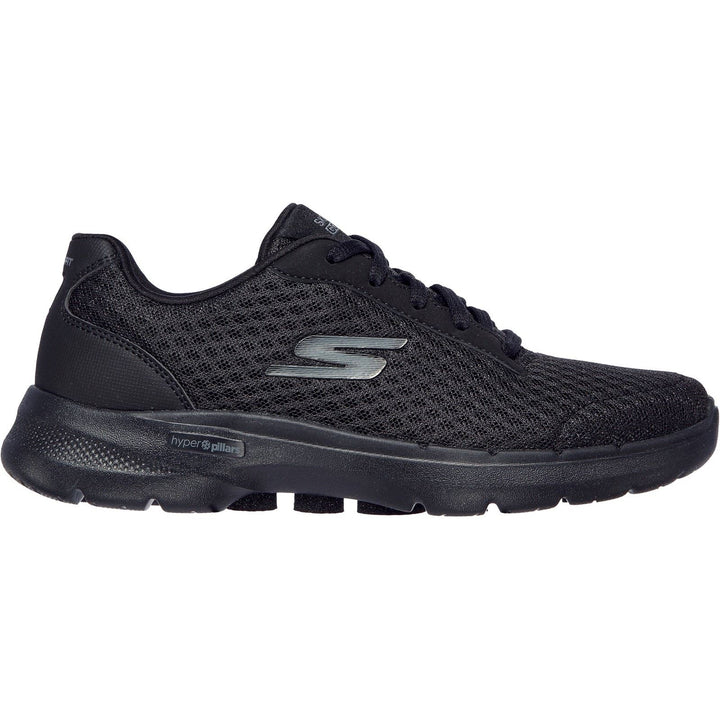 Women's Wide Fit Skechers 124514 Go Walk 6 Iconic Vision Trainers - Black in Black - Image 1