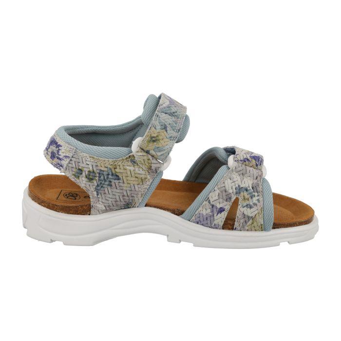 Women's Wide Fit DB Linnet Sandals in Sky Blue Floral - Image 1