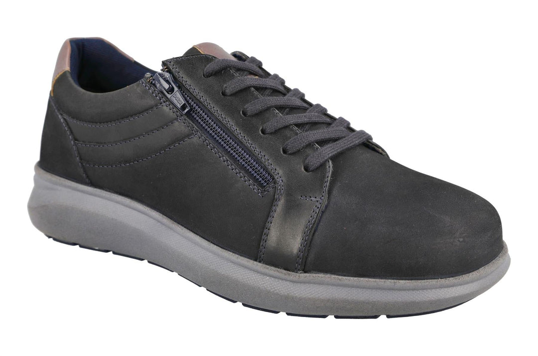 Men's Wide Fit DB Orion Shoes in Black - Image 4
