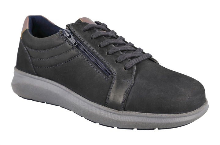 Men's Wide Fit DB Orion Shoes in Black - Image 1
