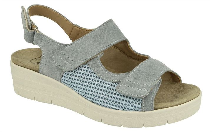 Womens Wide Fit DB Bobbie Sandals in Sky Blue - Image 1